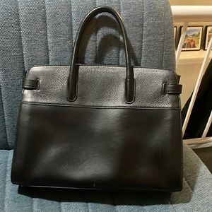 Cuyana black laptop tote